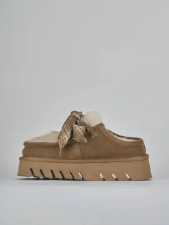 Stivaletti tacco 3cm camoscio marrone