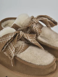 Stivaletti tacco 3cm camoscio marrone