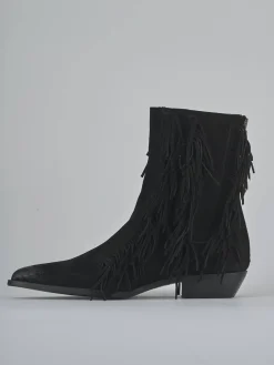 Stivaletti tacco 3cm camoscio nero