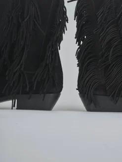 Stivaletti tacco 3cm camoscio nero