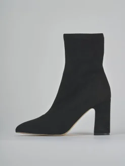 Stivaletti tacco 9cm camoscio sostenible nero