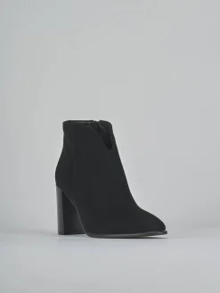 Stivaletti tacco 9cm camoscio nero