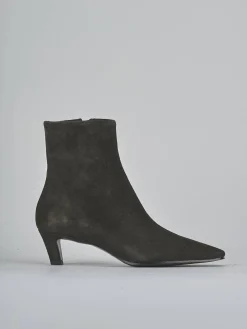 Stivaletti tacco 5cm camoscio testa