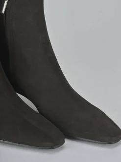 Stivaletti tacco 5cm camoscio testa