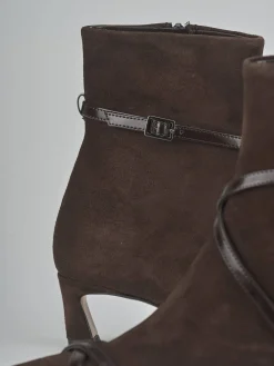 Stivaletti tacco 5cm camoscio testa