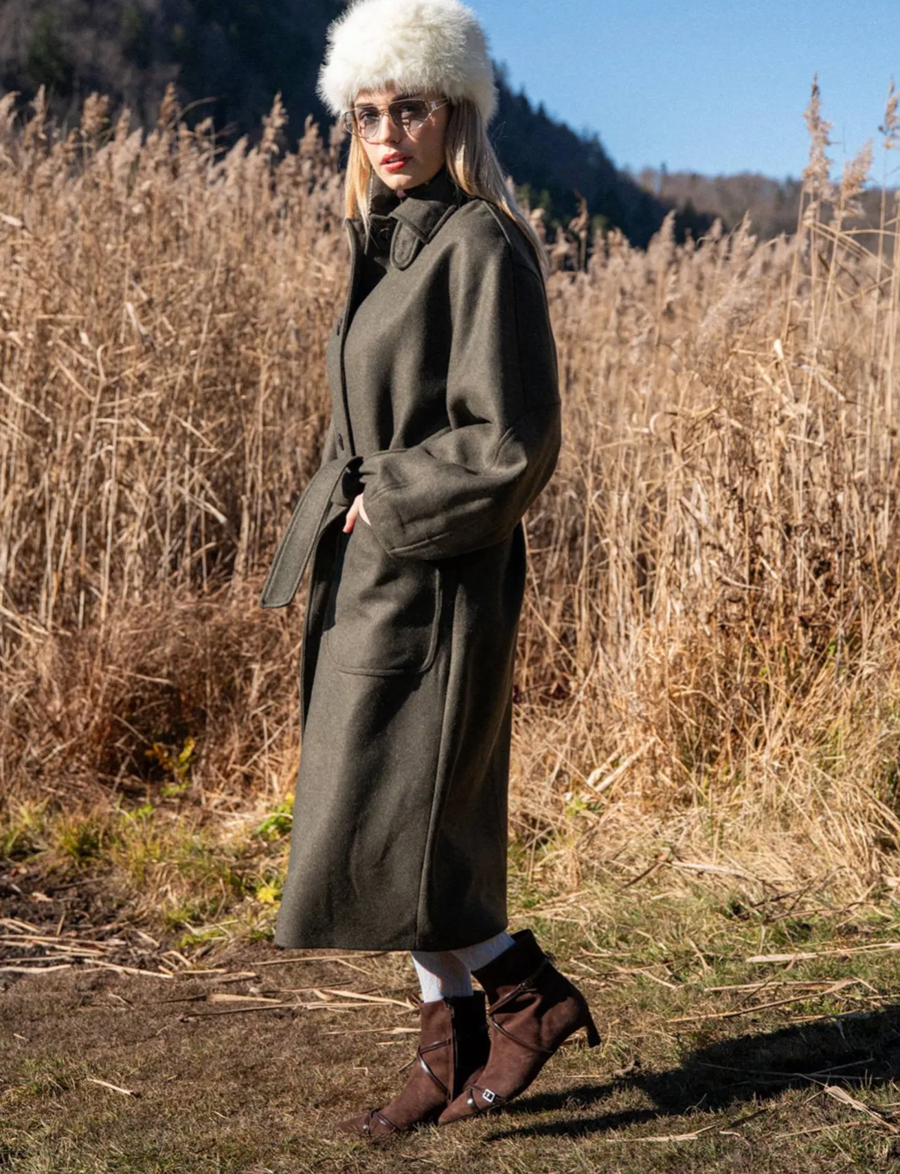 Stivaletti tacco 5cm camoscio testa