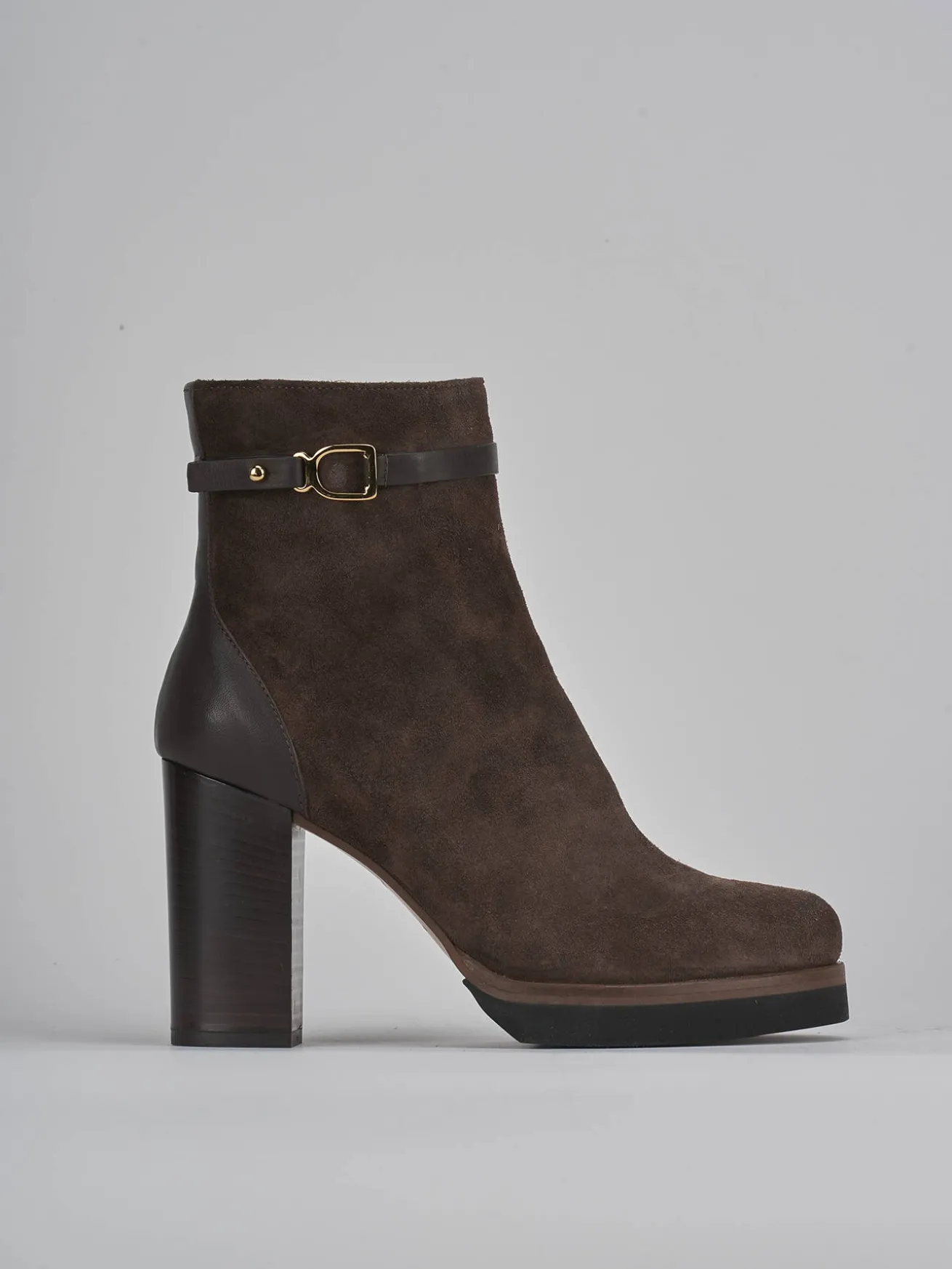 Stivaletti tacco 10cm camoscio testa