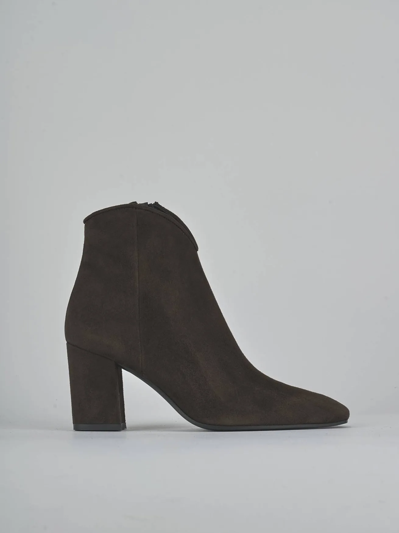 Stivaletti tacco 7cm camoscio testa