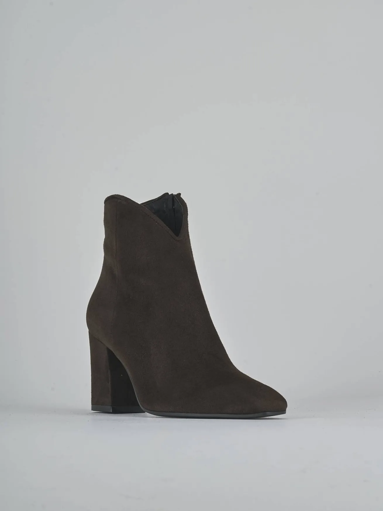 Stivaletti tacco 7cm camoscio testa