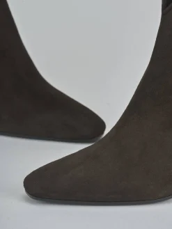 Stivaletti tacco 7cm camoscio testa