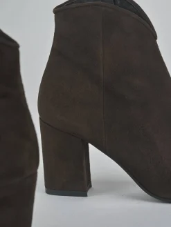 Stivaletti tacco 7cm camoscio testa