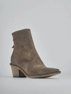 Stivaletti tacco 5cm camoscio testa