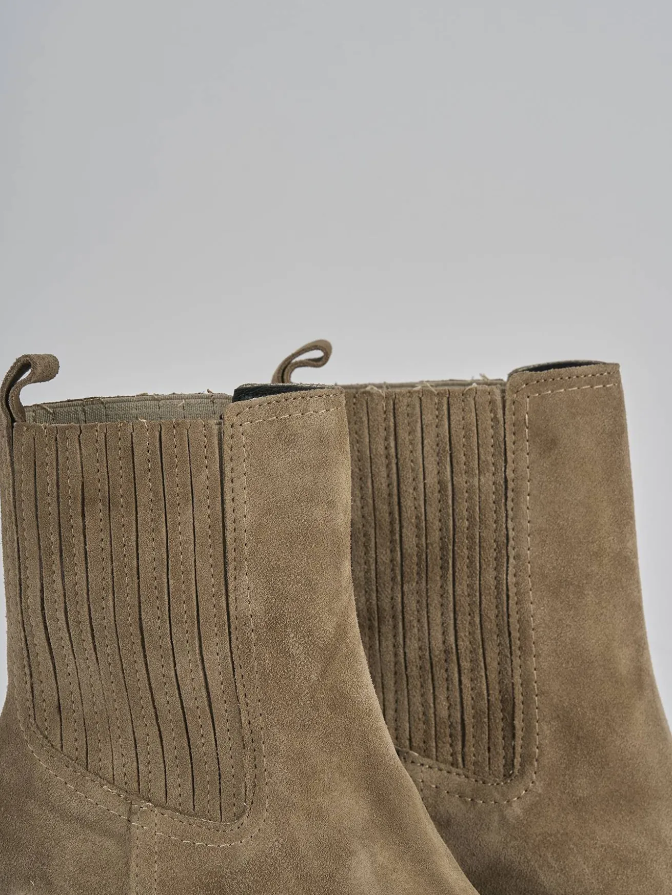 Stivaletti tacco 7cm camoscio marrone