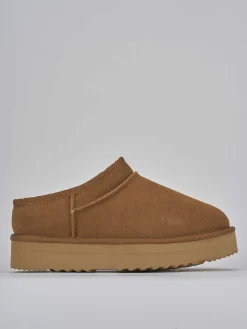 Stivaletti tacco 2cm camoscio marrone