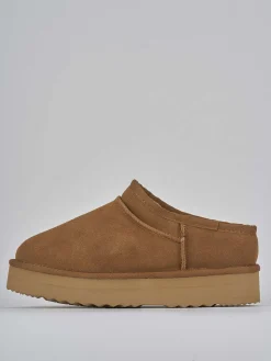 Stivaletti tacco 2cm camoscio marrone