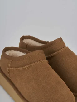 Stivaletti tacco 2cm camoscio marrone