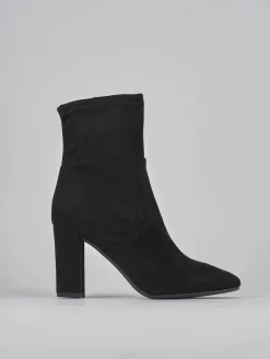 Stivaletti tacco 9cm camoscio nero
