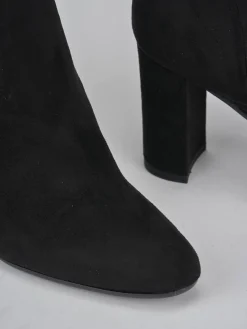 Stivaletti tacco 9cm camoscio nero