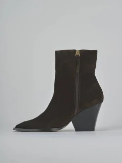 Stivaletti tacco 8cm camoscio testa