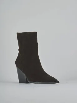 Stivaletti tacco 8cm camoscio testa