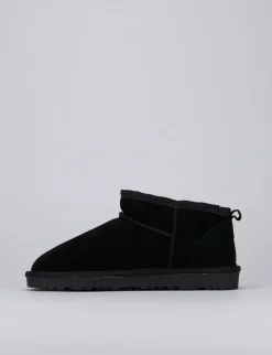 Stivaletti tacco 1cm camoscio nero