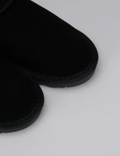 Stivaletti tacco 1cm camoscio nero