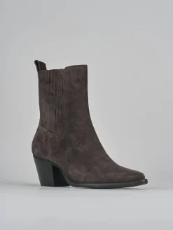 Stivaletti tacco 7cm camoscio testa