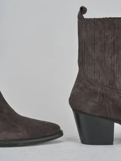 Stivaletti tacco 7cm camoscio testa