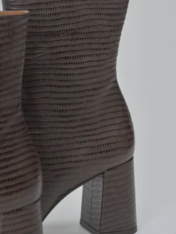 Stivaletti tacco 7cm cocco testa