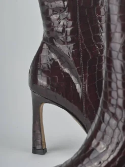 Stivaletti tacco 9cm cocco bordo'