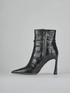 Stivaletti tacco 9cm cocco nero