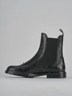 Stivaletti tacco 2cm cocco nero