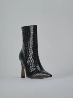 Stivaletti tacco 9cm cocco nero