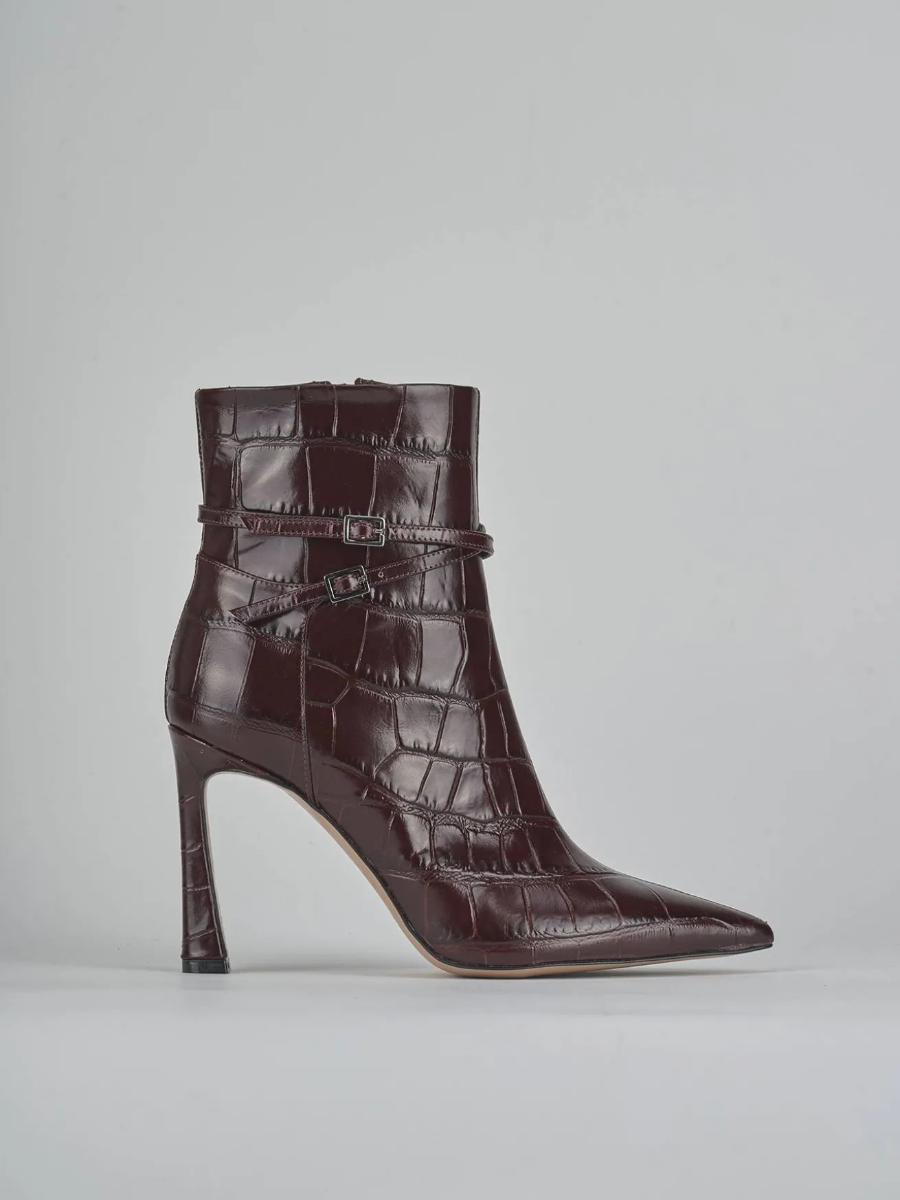 Stivaletti tacco 9cm cocco bordo'