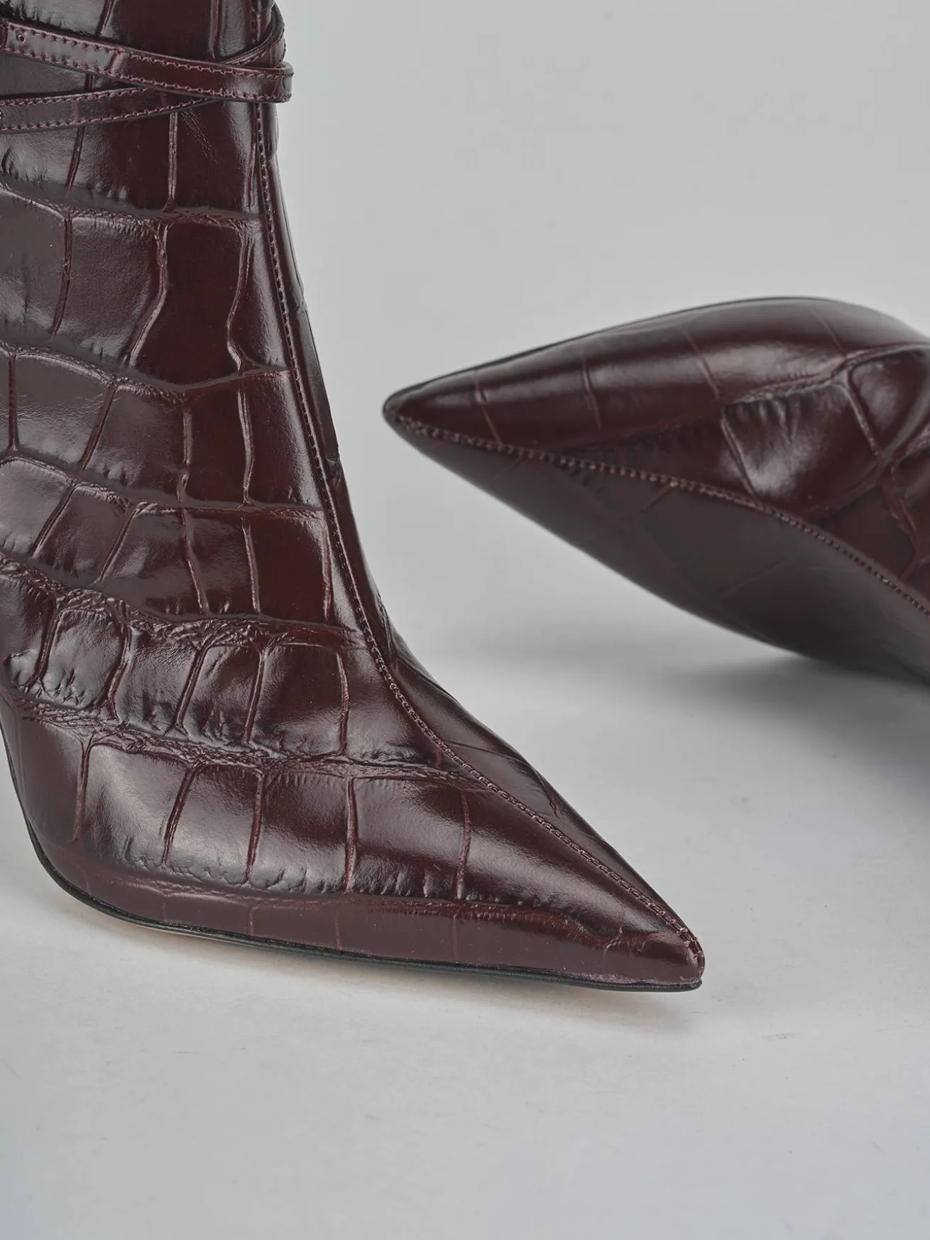 Stivaletti tacco 9cm cocco bordo'