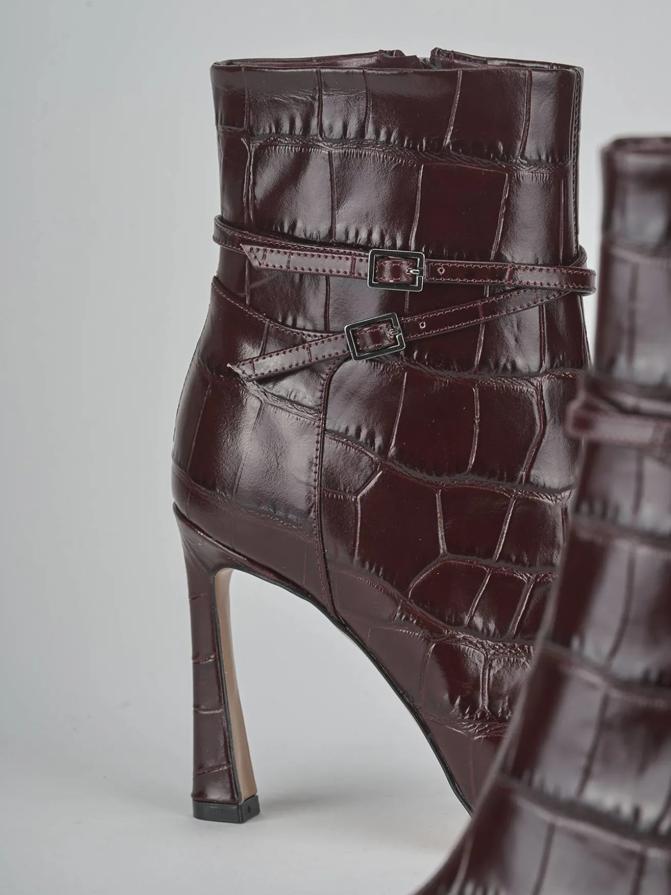 Stivaletti tacco 9cm cocco bordo'