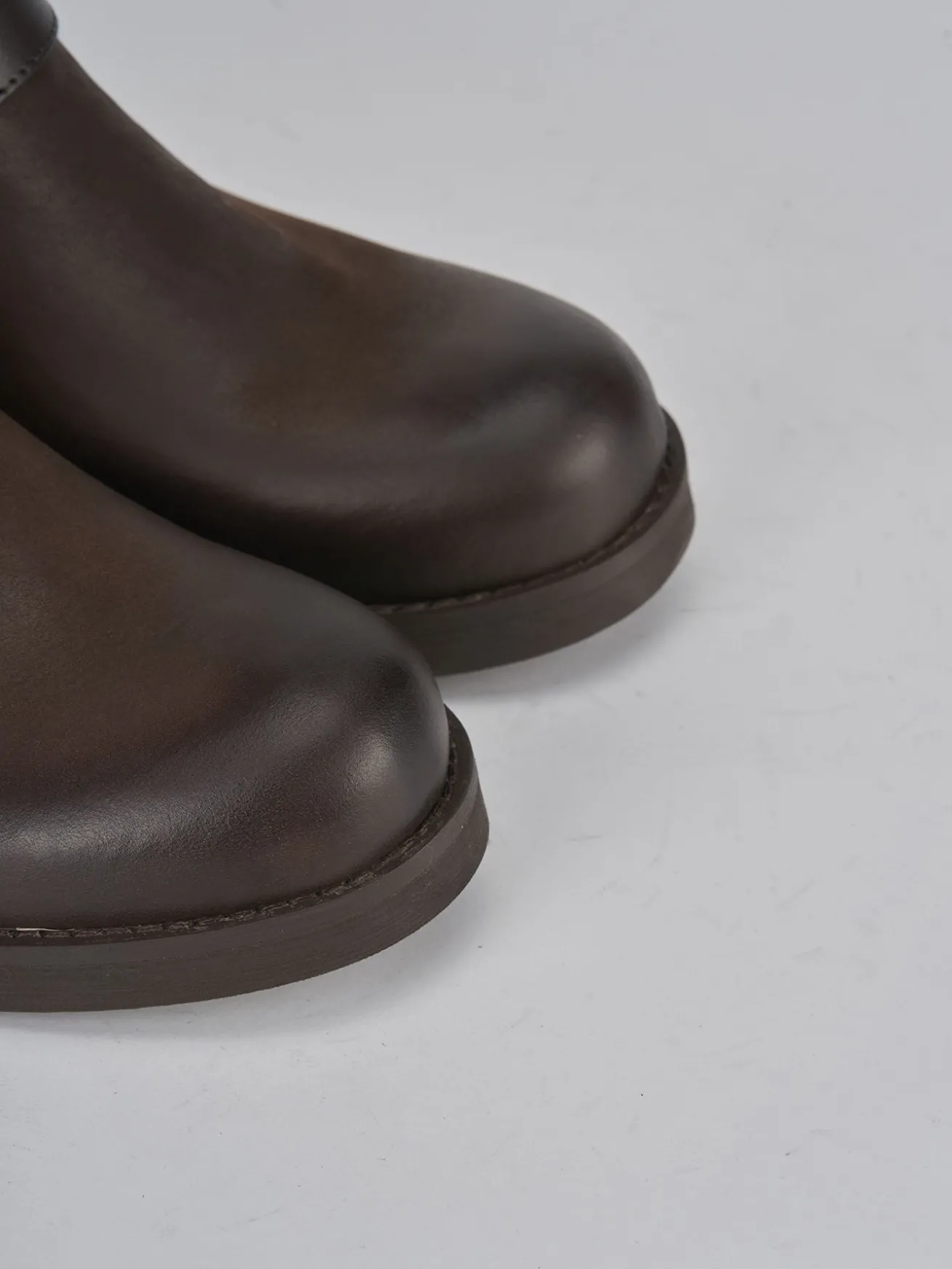 Stivaletti tacco 3cm nabuk marrone