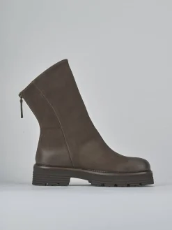 Stivaletti tacco 2cm nabuk testa