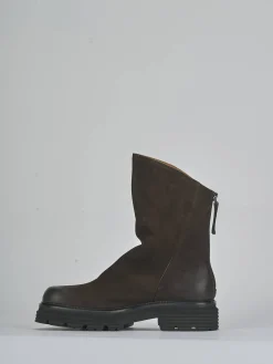 Stivaletti tacco 3cm nabuk testa