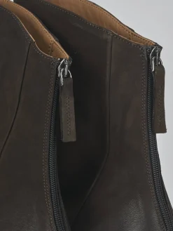 Stivaletti tacco 3cm nabuk testa