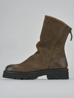 Stivaletti tacco 2cm nabuk testa