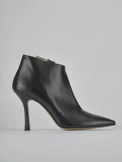 Stivaletti tacco 9cm pelle nero