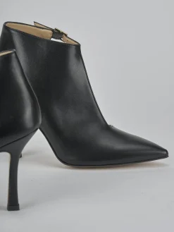 Stivaletti tacco 9cm pelle nero