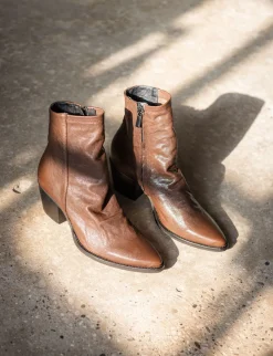 Stivaletti tacco 7cm pelle testa