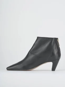 Stivaletti tacco 5cm pelle nero