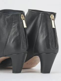 Stivaletti tacco 5cm pelle nero