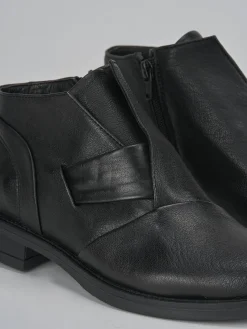 Stivaletti tacco 1cm pelle nero