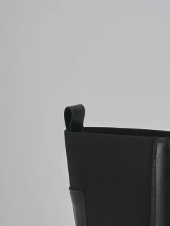 Stivaletti tacco 5cm pelle nero