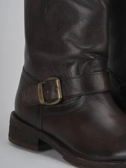 Stivaletti tacco 2cm pelle testa