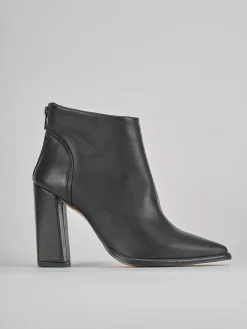 Stivaletti tacco 9cm pelle nero